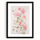 Maximalist Wall Art - Elegant Floral Design with Soft Pink Blooms