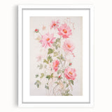 Maximalist Wall Art - Elegant Floral Design with Soft Pink Blooms