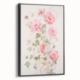 Maximalist Wall Art - Elegant Floral Design with Soft Pink Blooms
