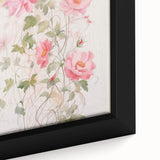 Maximalist Wall Art - Elegant Floral Design with Soft Pink Blooms