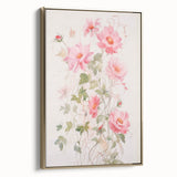 Maximalist Wall Art - Elegant Floral Design with Soft Pink Blooms