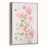 Maximalist Wall Art - Elegant Floral Design with Soft Pink Blooms