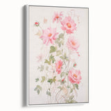 Maximalist Wall Art - Elegant Floral Design with Soft Pink Blooms