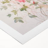 Maximalist Wall Art - Elegant Floral Design with Soft Pink Blooms