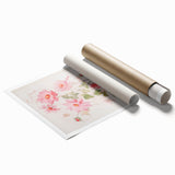 Maximalist Wall Art - Elegant Floral Design with Soft Pink Blooms