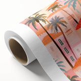 Maximalist Wall Art - Vibrant Mediterranean Cityscape with Palm Trees