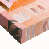 Maximalist Wall Art - Vibrant Mediterranean Cityscape with Palm Trees