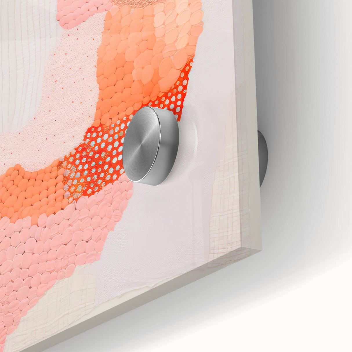 Maximalist Wall Art - Abstract Textured Design with Bold Pink Hues