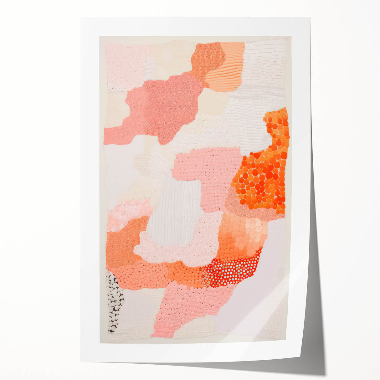 Maximalist Wall Art - Abstract Textured Design with Bold Pink Hues