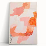 Maximalist Wall Art - Abstract Textured Design with Bold Pink Hues