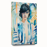 Maximalist Wall Art - Bold Abstract Portrait with Vibrant Tropical Vibes