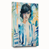 Maximalist Wall Art - Bold Abstract Portrait with Vibrant Tropical Vibes