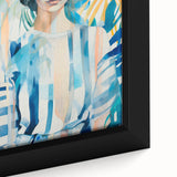 Maximalist Wall Art - Bold Abstract Portrait with Vibrant Tropical Vibes