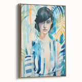 Maximalist Wall Art - Bold Abstract Portrait with Vibrant Tropical Vibes