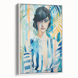 Maximalist Wall Art - Bold Abstract Portrait with Vibrant Tropical Vibes