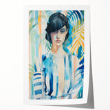 Maximalist Wall Art - Bold Abstract Portrait with Vibrant Tropical Vibes