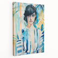Maximalist Wall Art - Bold Abstract Portrait with Vibrant Tropical Vibes