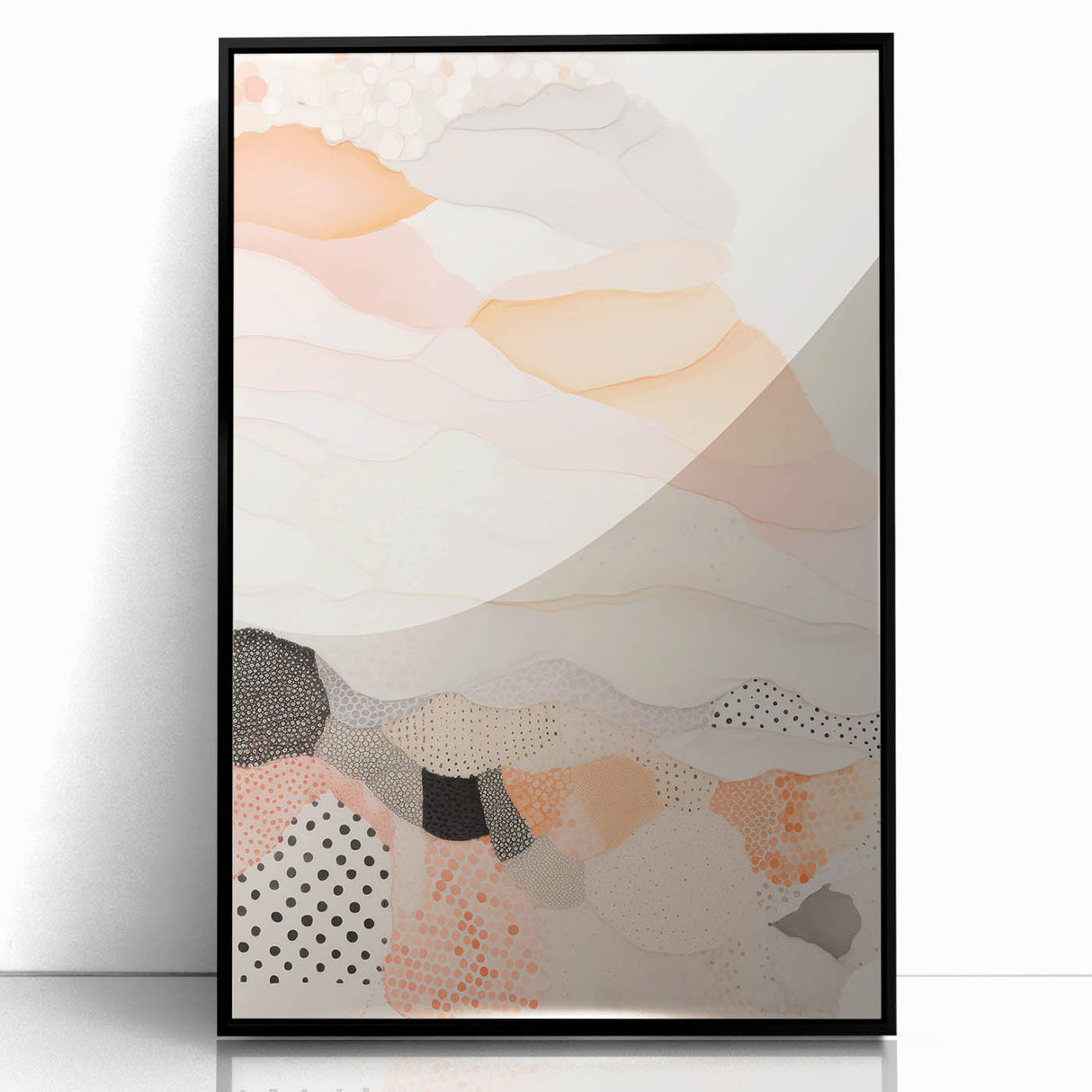 Maximalist Wall Art - Abstract Layered Design with Soft Earthy Tones