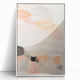 Maximalist Wall Art - Abstract Layered Design with Soft Earthy Tones