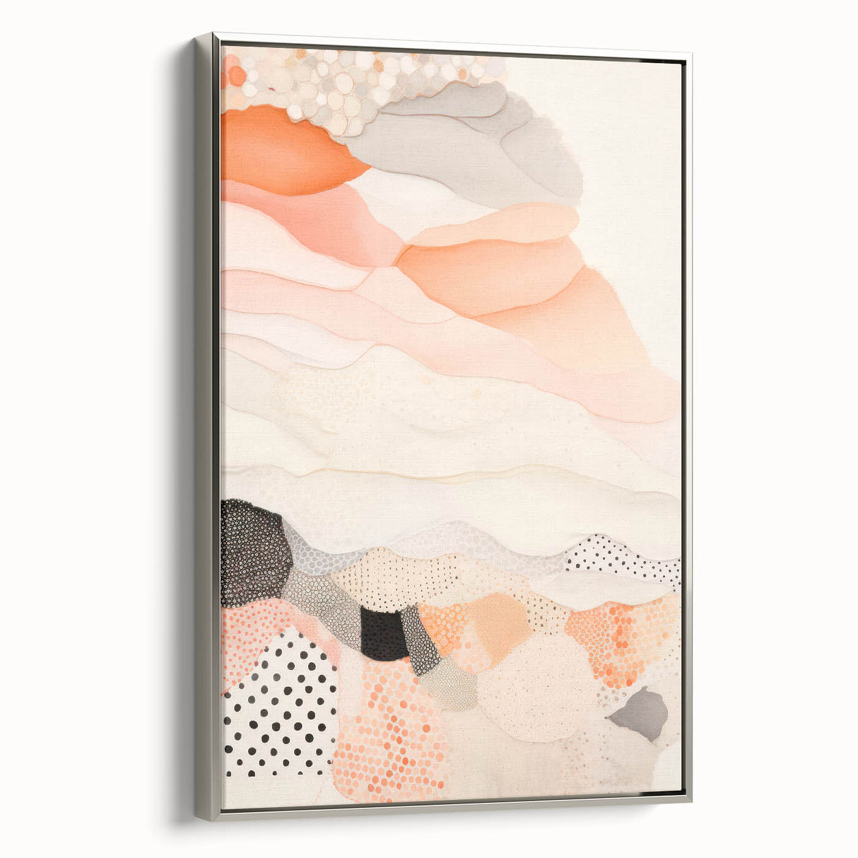 Maximalist Wall Art - Abstract Layered Design with Soft Earthy Tones
