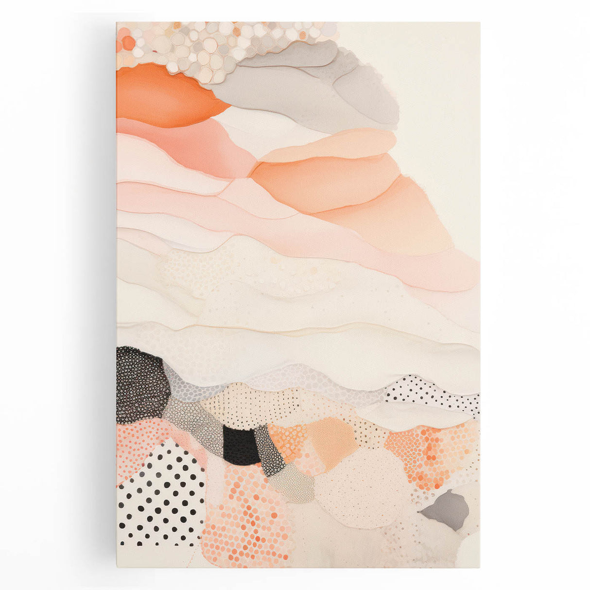 Maximalist Wall Art - Abstract Layered Design with Soft Earthy Tones
