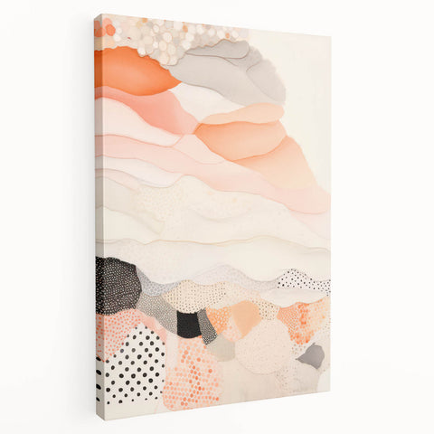 Maximalist Wall Art - Abstract Layered Design with Soft Earthy Tones