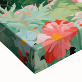 Maximalist Wall Art - Vibrant Nature Scene with White Hen and Flowers