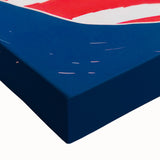 Maximalist Wall Art - Bold Abstract Leaf Design in Red and Blue Tones