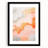 Maximalist Wall Art - Abstract Textured Design with Warm Peach Tones