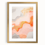 Maximalist Wall Art - Abstract Textured Design with Warm Peach Tones