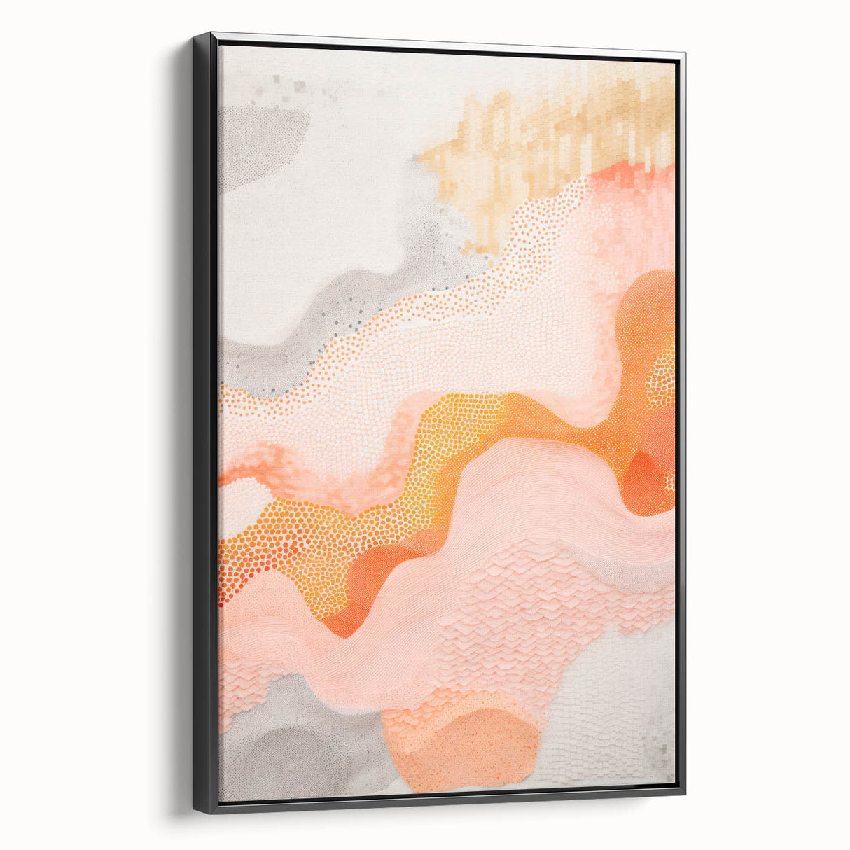 Maximalist Wall Art - Abstract Textured Design with Warm Peach Tones