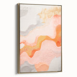 Maximalist Wall Art - Abstract Textured Design with Warm Peach Tones