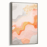 Maximalist Wall Art - Abstract Textured Design with Warm Peach Tones