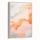 Maximalist Wall Art - Abstract Textured Design with Warm Peach Tones