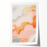 Maximalist Wall Art - Abstract Textured Design with Warm Peach Tones