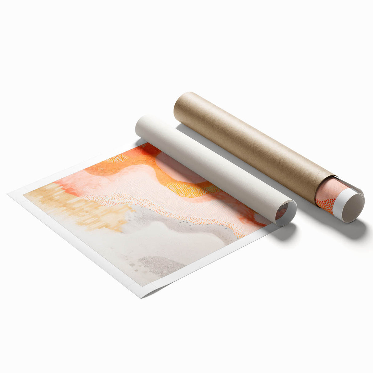 Maximalist Wall Art - Abstract Textured Design with Warm Peach Tones
