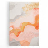 Maximalist Wall Art - Abstract Textured Design with Warm Peach Tones