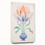 Maximalist Wall Art - Elegant Abstract Floral Design in Pastel Tones