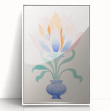 Maximalist Wall Art - Elegant Abstract Floral Design in Pastel Tones