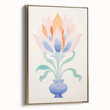 Maximalist Wall Art - Elegant Abstract Floral Design in Pastel Tones
