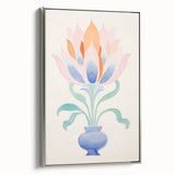 Maximalist Wall Art - Elegant Abstract Floral Design in Pastel Tones