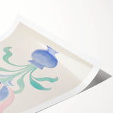 Maximalist Wall Art - Elegant Abstract Floral Design in Pastel Tones