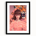 Maximalist Wall Art - Bold Tiger and Woman Portrait for Eclectic Decor