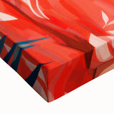 Maximalist Wall Art - Vibrant Tropical Portrait with Bold Red Accents