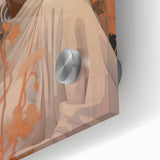 Maximalist Wall Art - Ethereal Portrait with Bold White Hair and Warm Hues