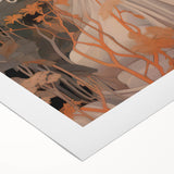 Maximalist Wall Art - Ethereal Portrait with Bold White Hair and Warm Hues