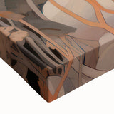 Maximalist Wall Art - Ethereal Portrait with Bold White Hair and Warm Hues