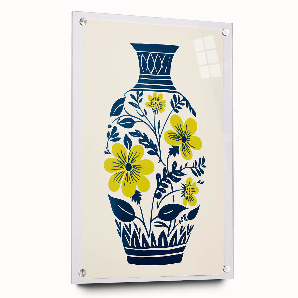 Maximalist Wall Art – Bold Floral Vase Design for Eclectic Home Decor
