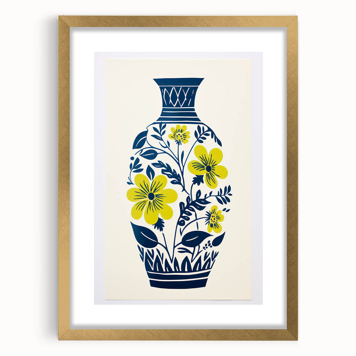 Maximalist Wall Art – Bold Floral Vase Design for Eclectic Home Decor