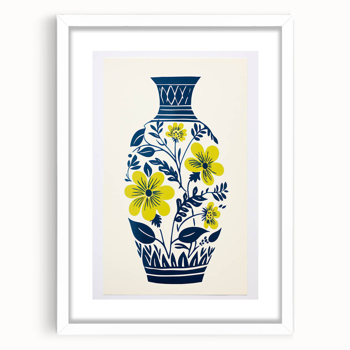 Maximalist Wall Art – Bold Floral Vase Design for Eclectic Home Decor